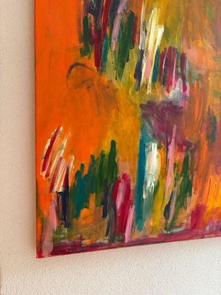 Cuadro abstracto multicolor ideal sala/oficina