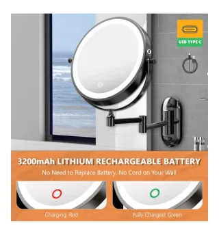 Espejo aumento 1X/30X con brazo extensible NUEVO