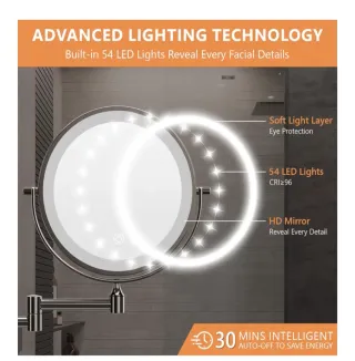 Espejo aumento 1X/30X con brazo extensible NUEVO