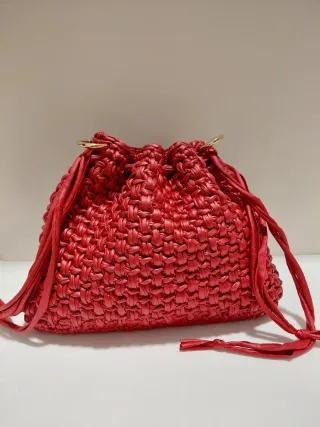 Bolso Dorado Tejido Estilo Bottega Veneta