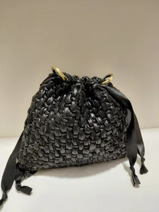 Bolso Dorado Tejido Estilo Bottega Veneta