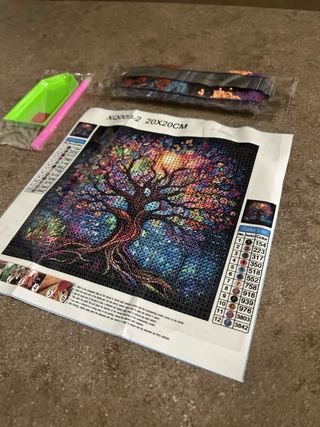 Kit Pittura Diamante Albero Vita 20x20cm