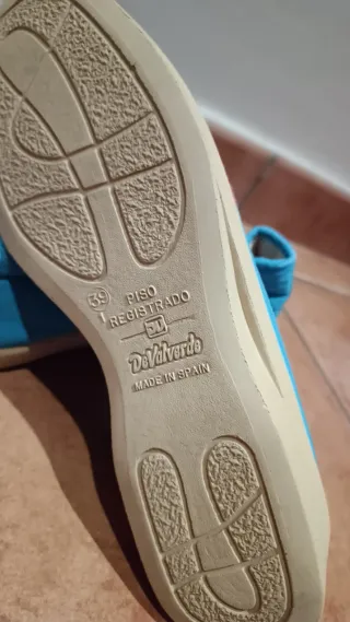 Zapatillas verano DelavalVerde azul T39