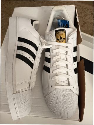 Adidas Superstar Blancas Negras Talla 41