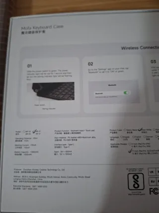 Funda Teclado HOU Mofa blanca