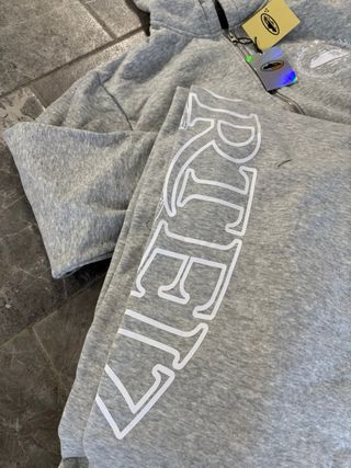 Tuta Corteiz Grigia Felpa Zip Hoodie Pantaloni