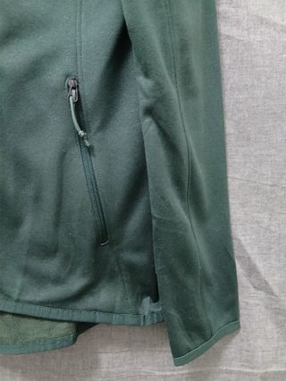 the north face pile zip woman size XS green