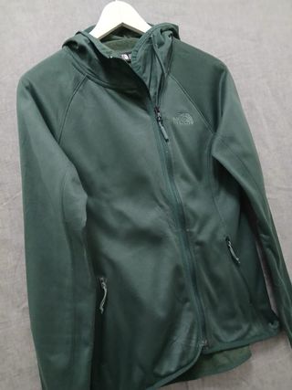the north face pile zip woman size XS green