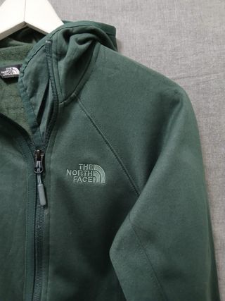 the north face pile zip woman size XS green