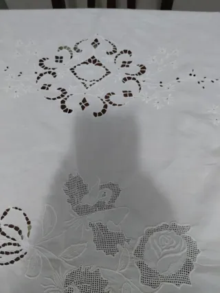 Tovaglia lino ricamata 210x170 cm