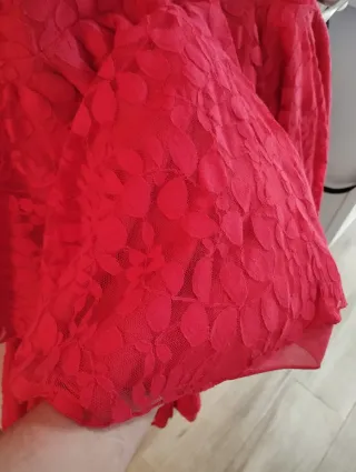Traje de flamenca rojo encaje