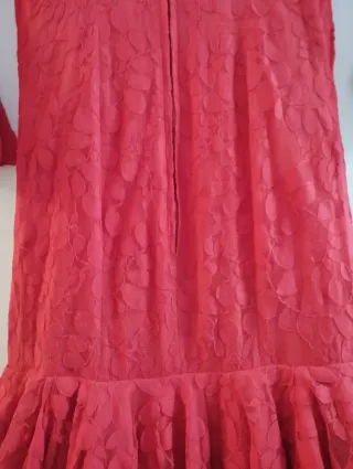 Traje de flamenca rojo encaje
