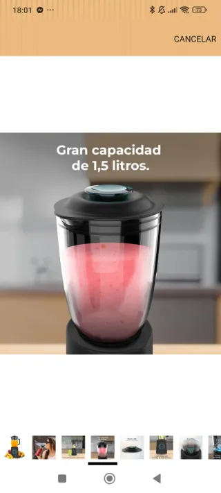 Cecotec Batidora de Vaso Power Black Titanium 2300