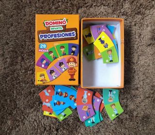 Domino Infantil Coches y Profesiones