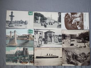 00076 Lote 90 Tarjetas Postales Francia