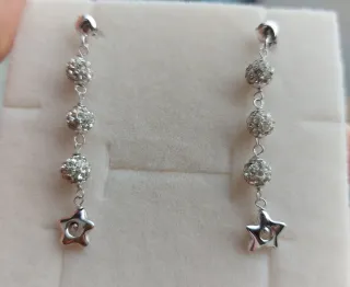 Orecchini oro bianco 750..18kt