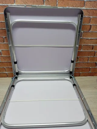 AKTIVE Mesa plegable, 120x60x60/70 cm, Altura ajus