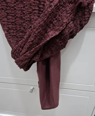 Vestido largo granate fiesta XS, sin uso