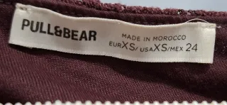 Vestido largo granate fiesta XS, sin uso