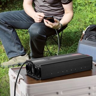 Inversor de Onda Pura, 3000 Vatios, Inversor de Potencia de DC 12V a AC 230V con 2 Salidas AC, 2 Puertos USB, 1 Puerto Tipo-C, Pantalla LCD y Control Remoto para Grandes Electrodomésticos, Certifi...