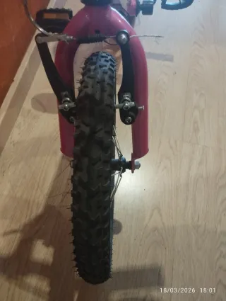 Bicicleta infantil 16 rosa y blanca