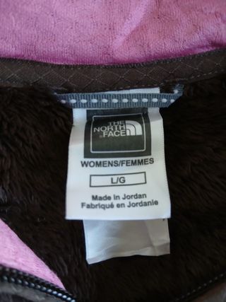 the north face pile zip woman size L brown