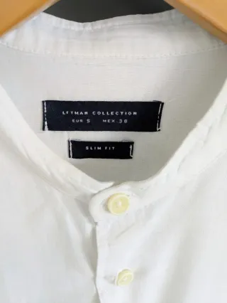 Lefties Talla S - Camisa blanca Slim Fit