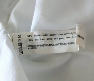 Lefties Talla S - Camisa blanca Slim Fit