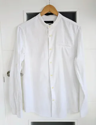 Lefties Talla S - Camisa blanca Slim Fit