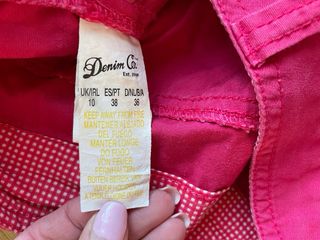 Short denim pantalones cortos fucsia Talla 38