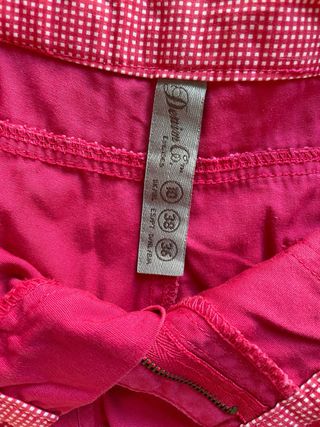 Short denim pantalones cortos fucsia Talla 38
