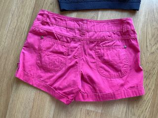 Short denim pantalones cortos fucsia Talla 38