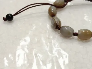 Pulsera Ágata Natural Estilo Boho - Ajustable