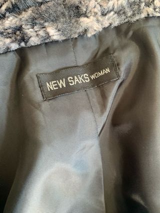 Chaleco pelo sintético SAKS gris/negro Talla única