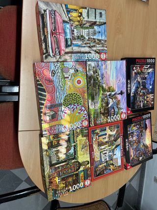 Lote 7 Puzzles 1000 Piezas