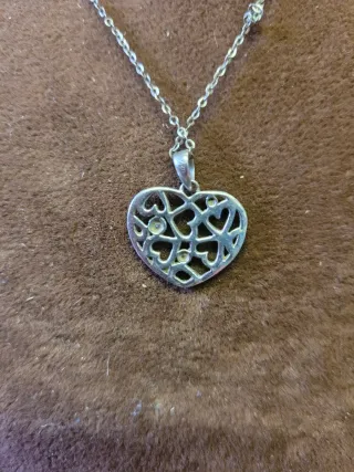 Collar corazón plata