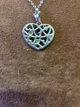 Collar corazón plata