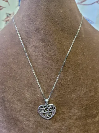Collar corazón plata