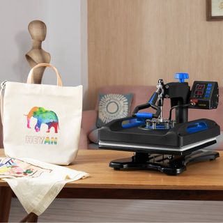 Máquina de Prensa Térmica, 30.48 x 38.1 cm, Calentamiento Rápido, Impresora Digital de Transferencia de Vinilo para Camisetas, Bolsa de Lona, Almohada, Banner, Azul