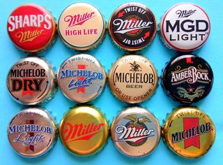 Lote 12 Chapas Cerveza Miller Michelod
