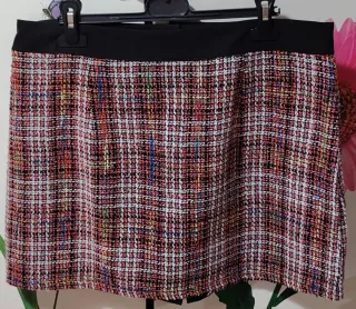Minigonna Shein tessuto bouclé multicolor