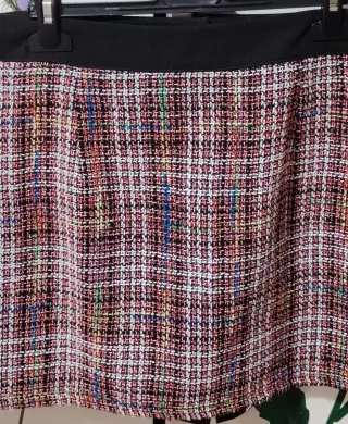 Minigonna Shein tessuto bouclé multicolor