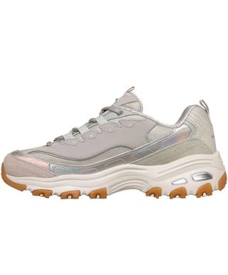 Zapatillas Skechers Dlites Mujer Plata Rosa