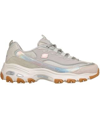 Zapatillas Skechers Dlites Mujer Plata Rosa