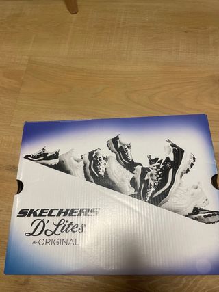 Zapatillas Skechers Dlites Mujer Plata Rosa