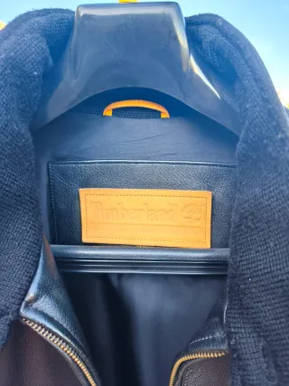 Chaquetón de cuero Timberland Negro