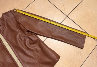 Giubbotto similpelle marrone donna