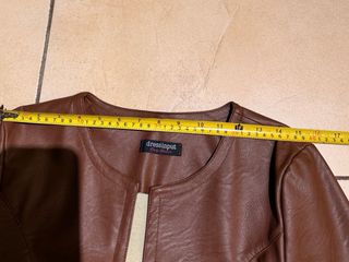 Giubbotto similpelle marrone donna