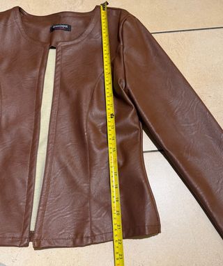 Giubbotto similpelle marrone donna