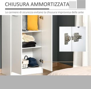 Credenza de Cocina, Mueble Despensa Con 2 Armarios, Mueble de Cocina Con Estantes Regulables en MDF, para Comedor, Sala de Estar, Salón, 59X31X155 Cm, Blanco